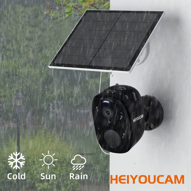 NNETM 2 Set Wireless Solar Security Camera 3MP Outdoor