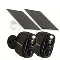 NNETM 2 Set Wireless Solar Security Camera 3MP Outdoor